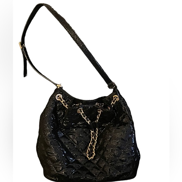 Michael Kors black metallic hobo bag - Picture 1 of 4